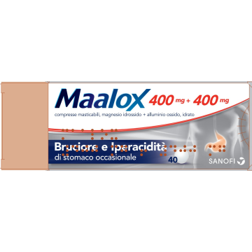 Maalox 40cpr mast 400mg+400mg