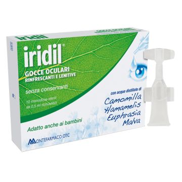 Gocce oculari iridil 10 ampolle monodose richiudibili 0,5 ml