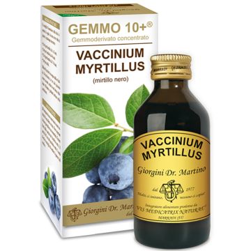 Gemmo 10+ gemmoderivato concentrato vaccinium myrtillus mirtillo nero senza alcool 100 ml