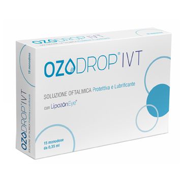 Ozodrop ivt soluzione oftalmica base di olio ozonizzato in fosfolipidi 15 flaconcini monodose da 0,35 ml