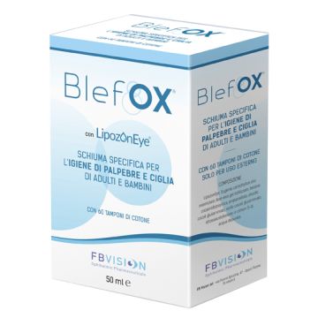 Blefox schiuma specifica per igiene palpebre e ciglia 50 ml con erogatore + 60 dischetti