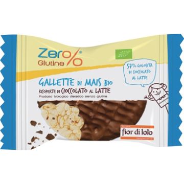 Zer% glutine gallette mais ricoperte di cioccolato al latte bio 32 g