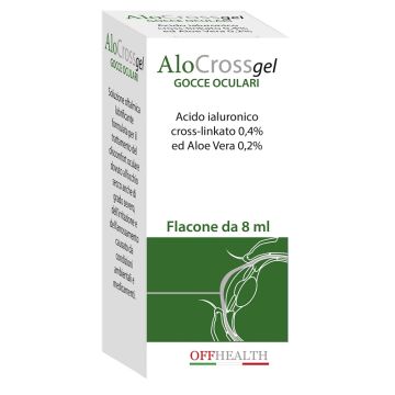 Gocce oculari alocross acido ialuronico cross-linkato 0,2% e aloe vera 8 ml