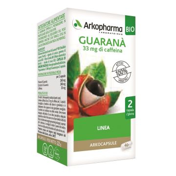 Arko capsule guarana' bio 40 capsule