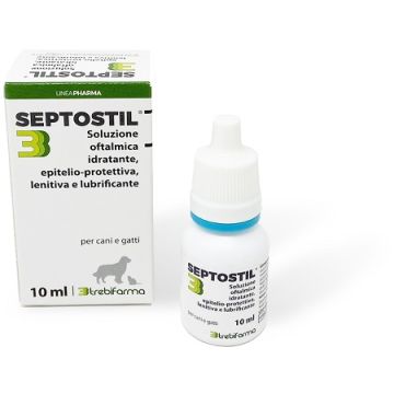 Septostil soluzione oftalmica idratante epitelio protettiva lenitiva lubrificante per cani e gatti 10 ml